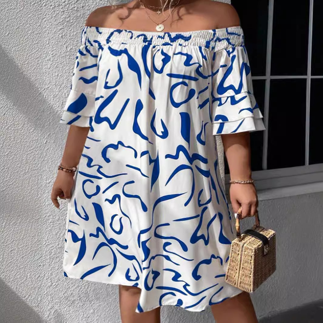 Casual Chic Plus-Size Printed Dress