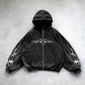 Gothic Punk Graphic Print Oversized Sweatshirt High Street Harajuku